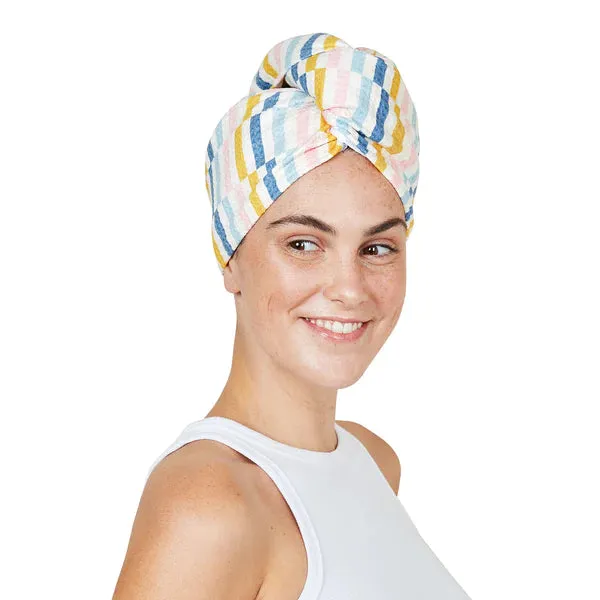 BROADWALK PARADE STRIPE QUICK DRY HAIR WRAP