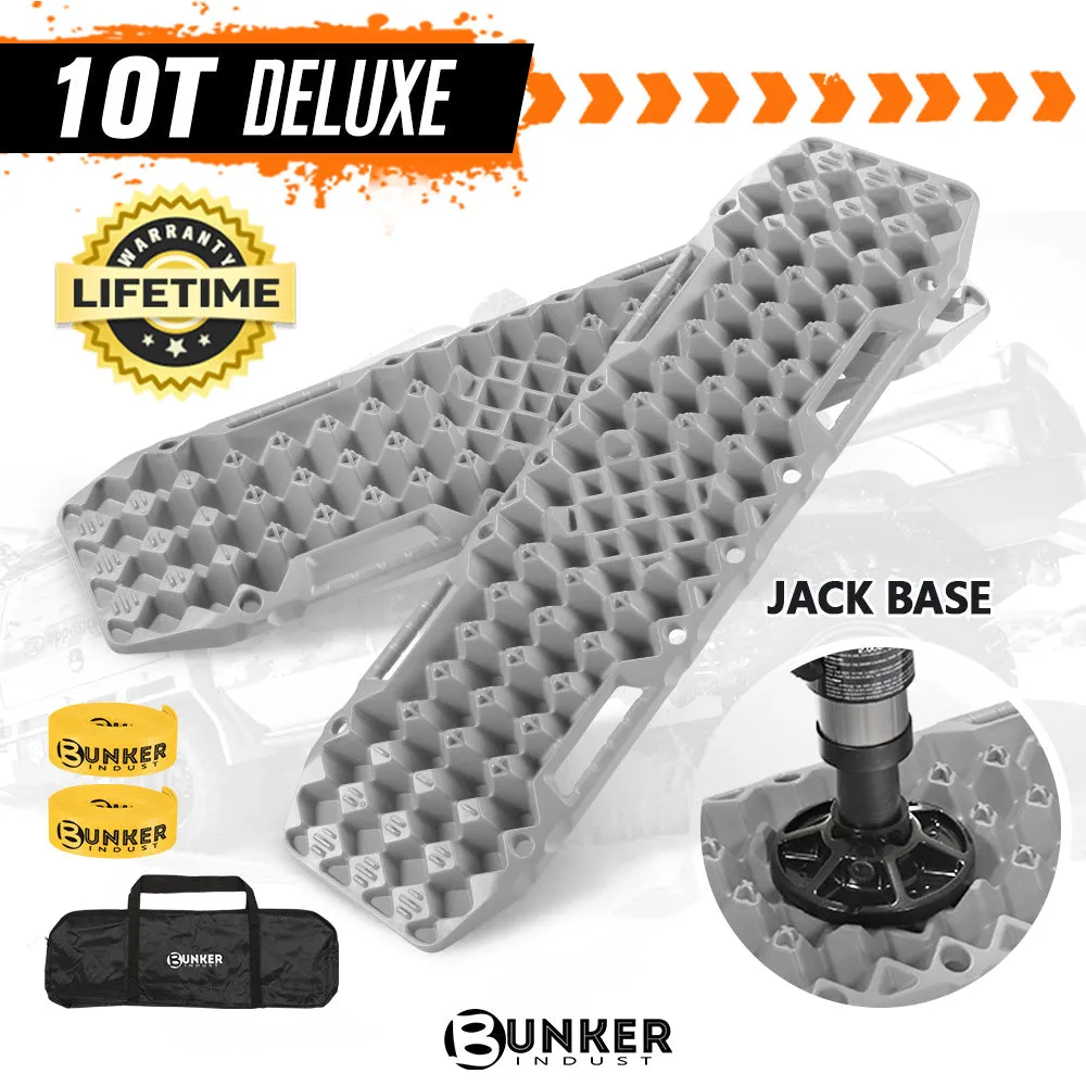 Bunker Indust 4WD Recovery Tracks /w Mounting Pins Jack Base Bag Snow Boards 4x4