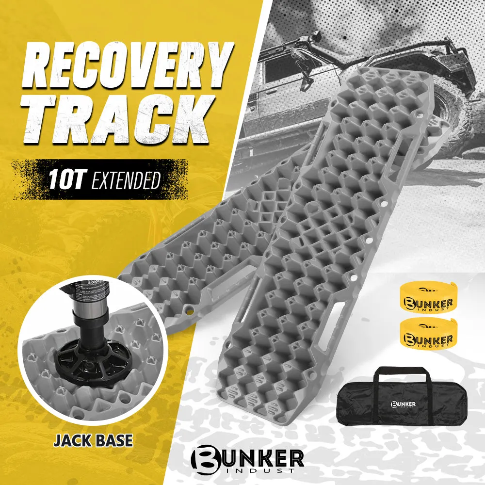 Bunker Indust 4WD Recovery Tracks /w Mounting Pins Jack Base Bag Snow Boards 4x4