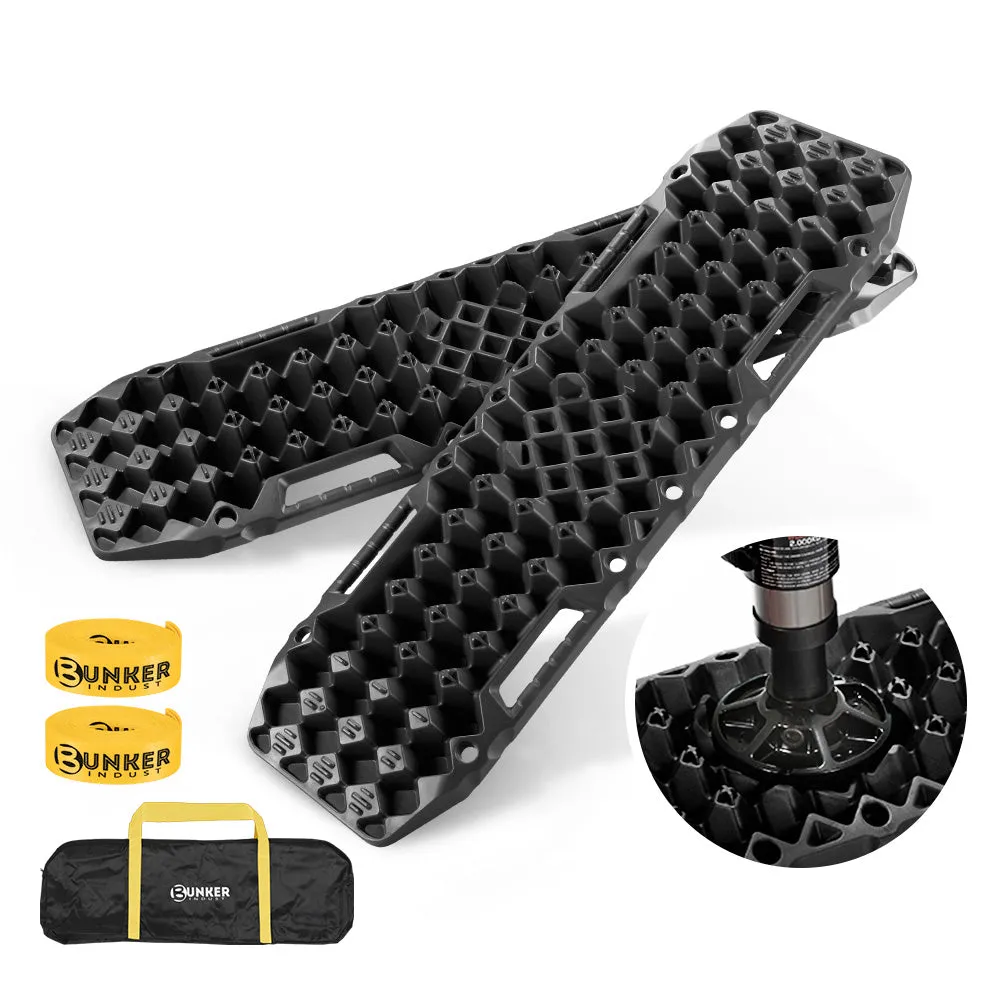 Bunker Indust 4WD Recovery Tracks /w Mounting Pins Jack Base Bag Snow Boards 4x4