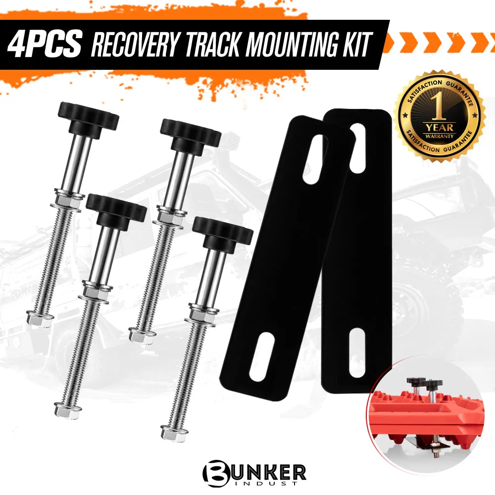 Bunker Indust 4WD Recovery Tracks /w Mounting Pins Jack Base Bag Snow Boards 4x4