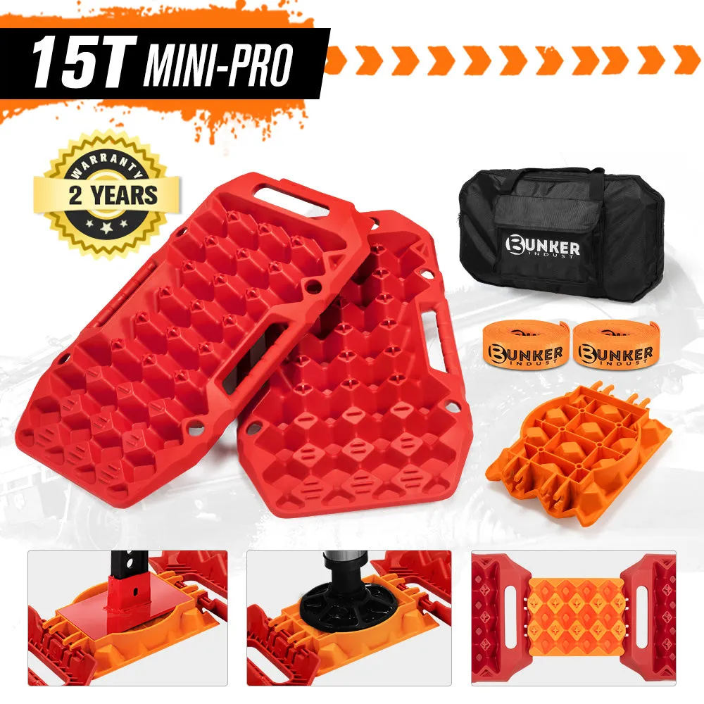 Bunker Indust 4WD Recovery Tracks /w Mounting Pins Jack Base Bag Snow Boards 4x4