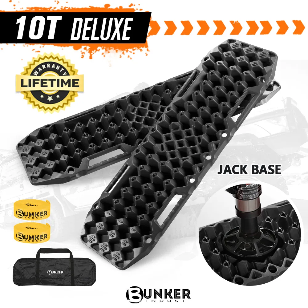 Bunker Indust 4WD Recovery Tracks /w Mounting Pins Jack Base Bag Snow Boards 4x4