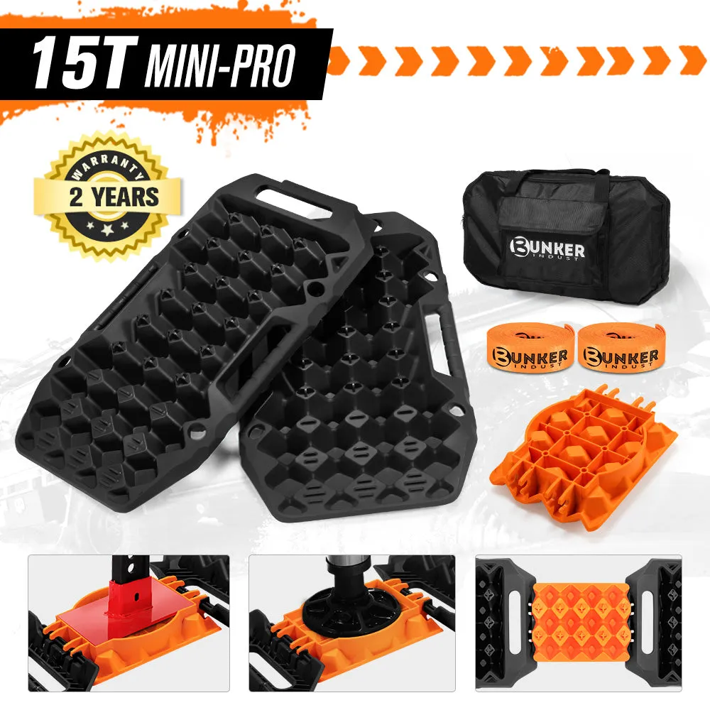 Bunker Indust 4WD Recovery Tracks /w Mounting Pins Jack Base Bag Snow Boards 4x4