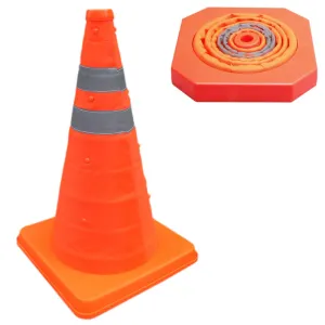 Collapsible 16.5" Reflective Pop Up Emergency Safety Traffic Cone Car  Drive