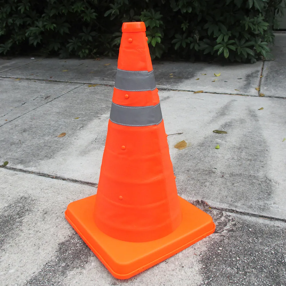 Collapsible 16.5" Reflective Pop Up Emergency Safety Traffic Cone Car  Drive