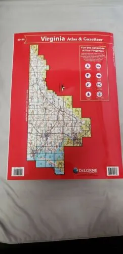 Delorme Virginia VA Atlas & Gazetteer Map Newest Edition Topographic / Road Maps