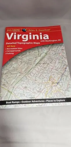 Delorme Virginia VA Atlas & Gazetteer Map Newest Edition Topographic / Road Maps