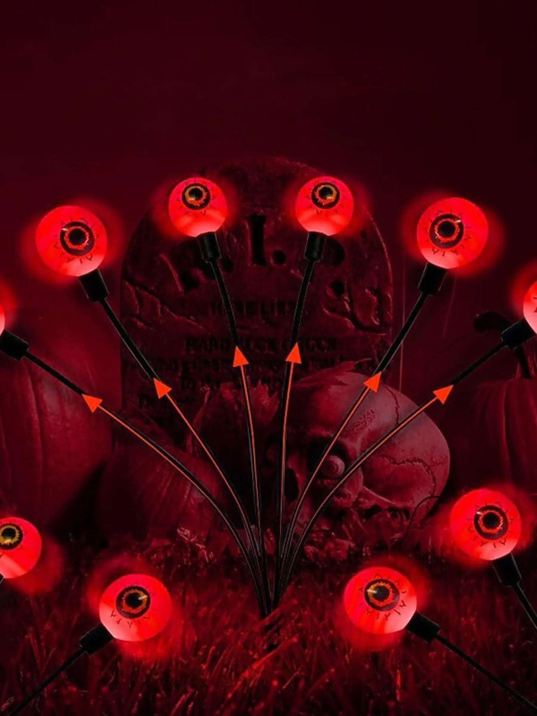 Halloween Green Firefly Ghost Eyeball Swing Horrror Atmosphere Lights