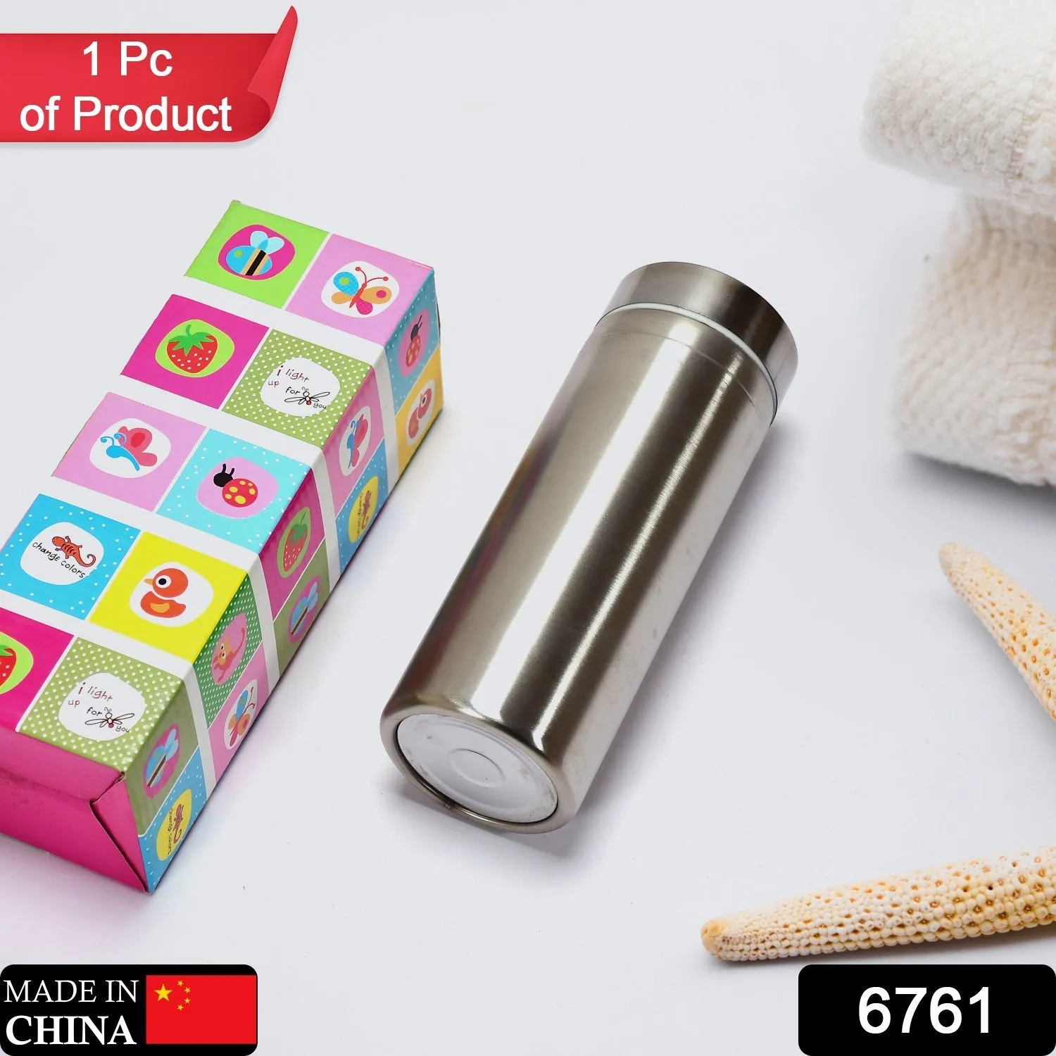 Home Stainless Steel Water Bottle 270ml For School & Office Use