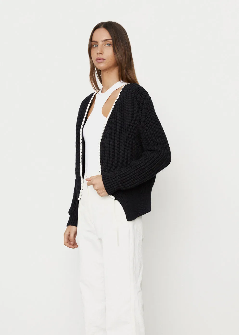 Lace Detailed Knitted Cardigan