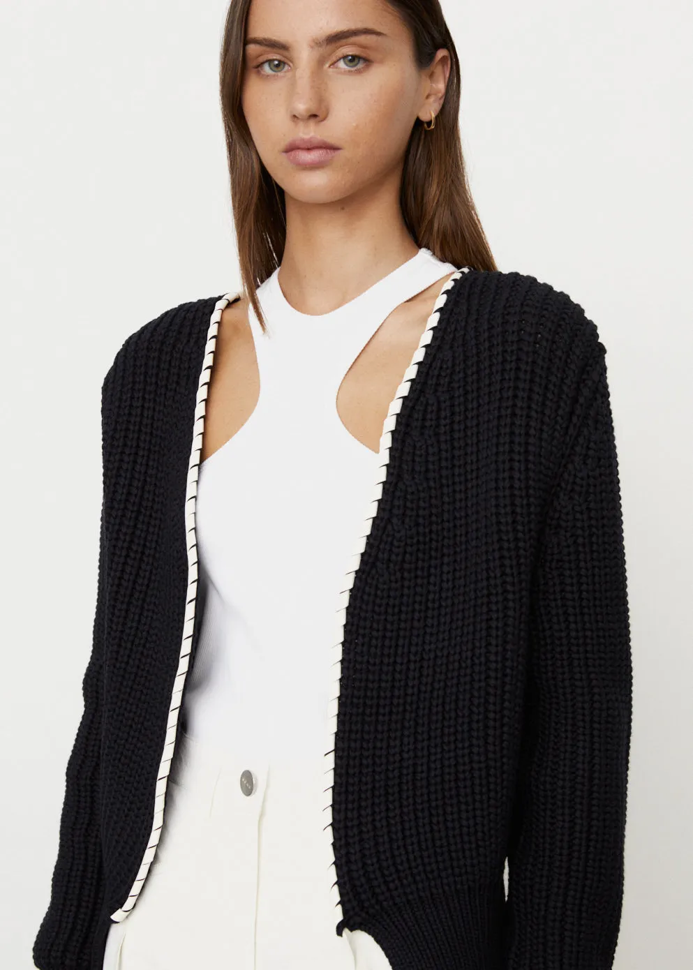 Lace Detailed Knitted Cardigan