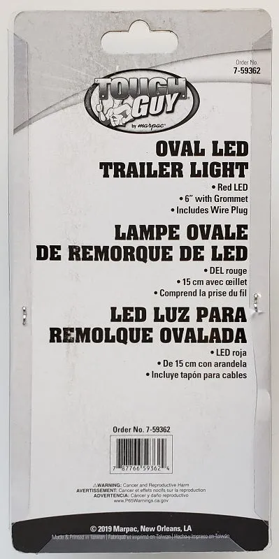 Marpac Tough Guy Oval LED Trailer Light 7-59362