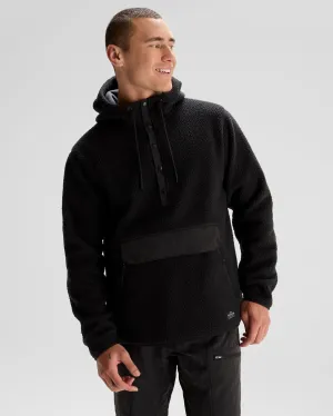 Men's Co-Z High Pile Hooded Pullover  - Black