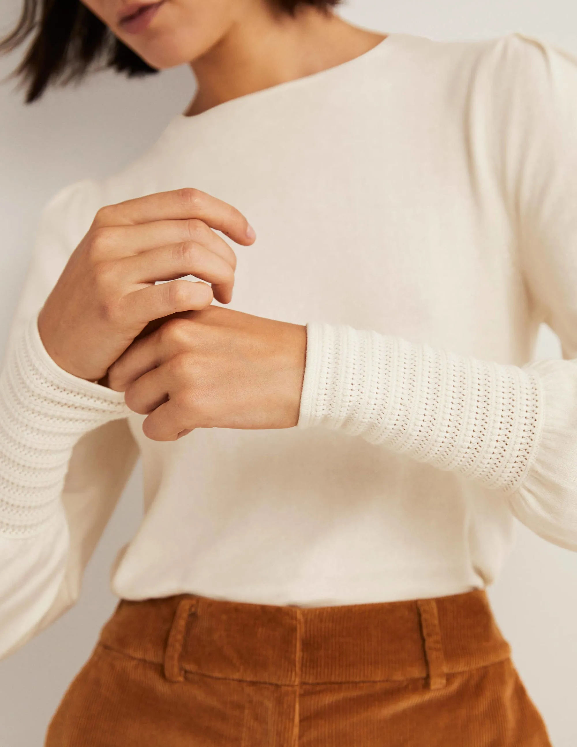Pointelle-Detailed Jumper-Ivory