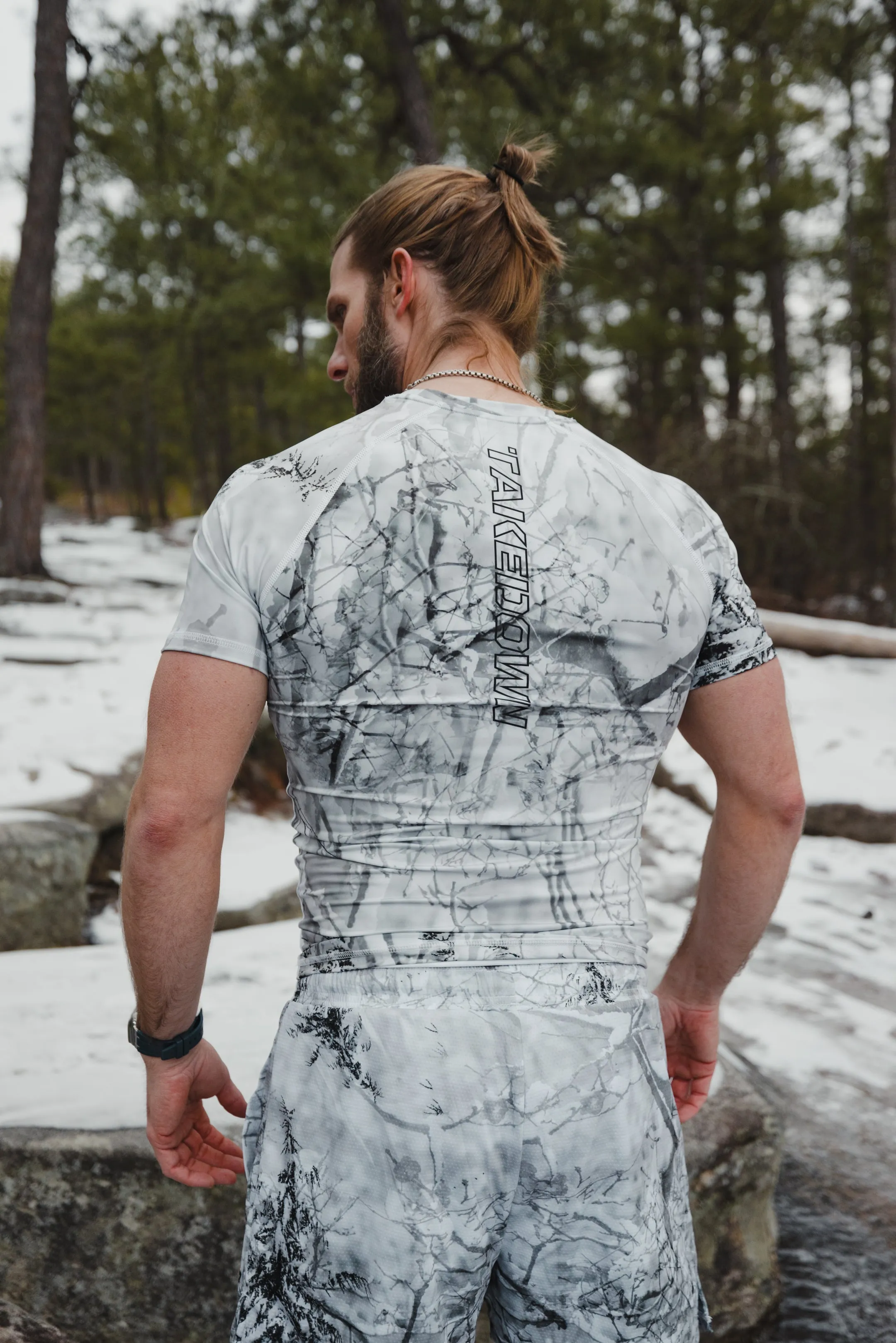 Snow Hunter Camo Short-Sleeve Rashguard