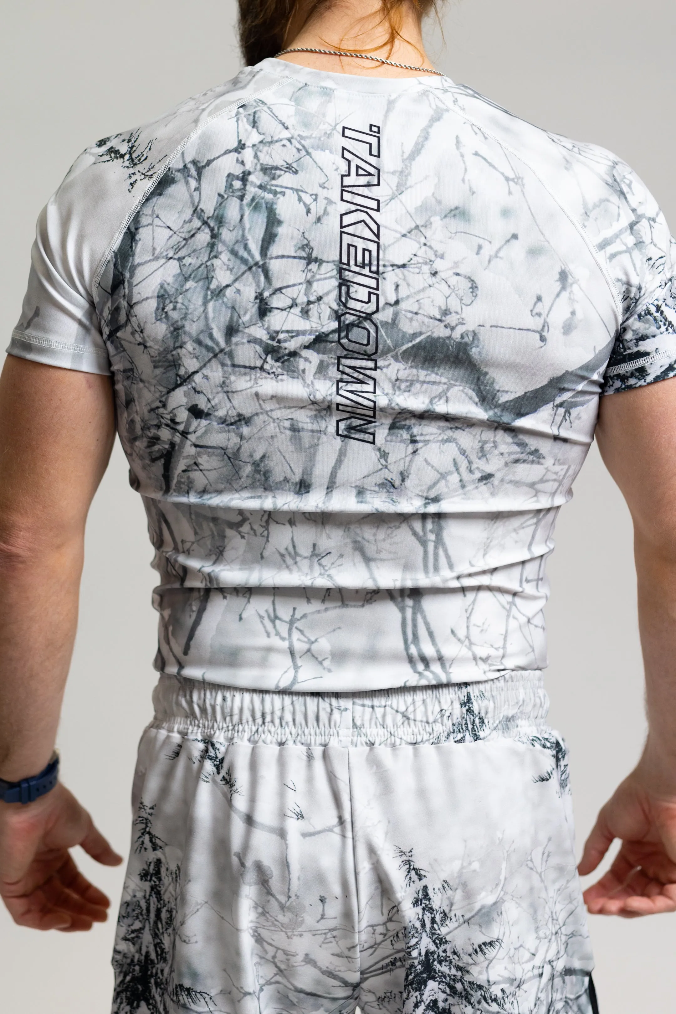 Snow Hunter Camo Short-Sleeve Rashguard