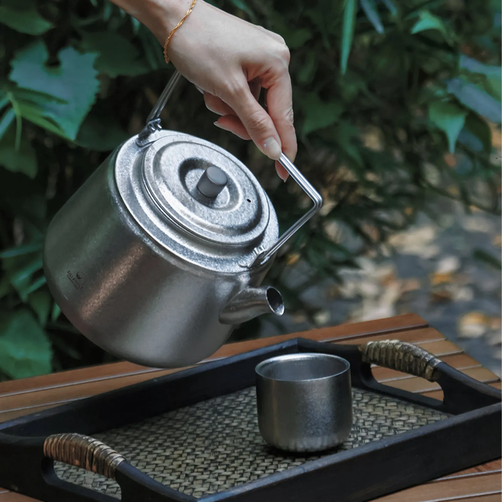 Titanium Bushcraft Kettle - Crystallized Finish
