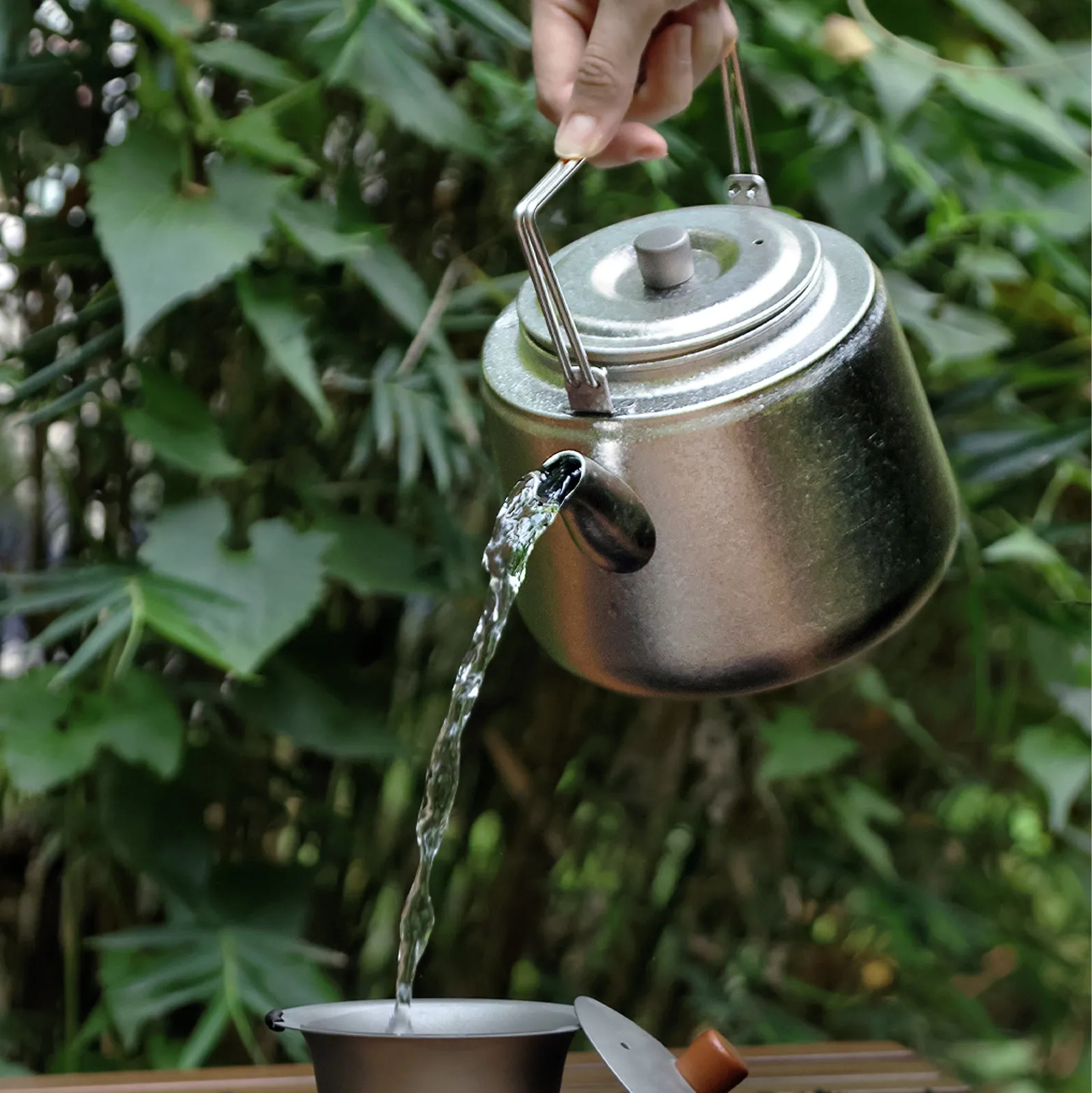 Titanium Bushcraft Kettle - Crystallized Finish