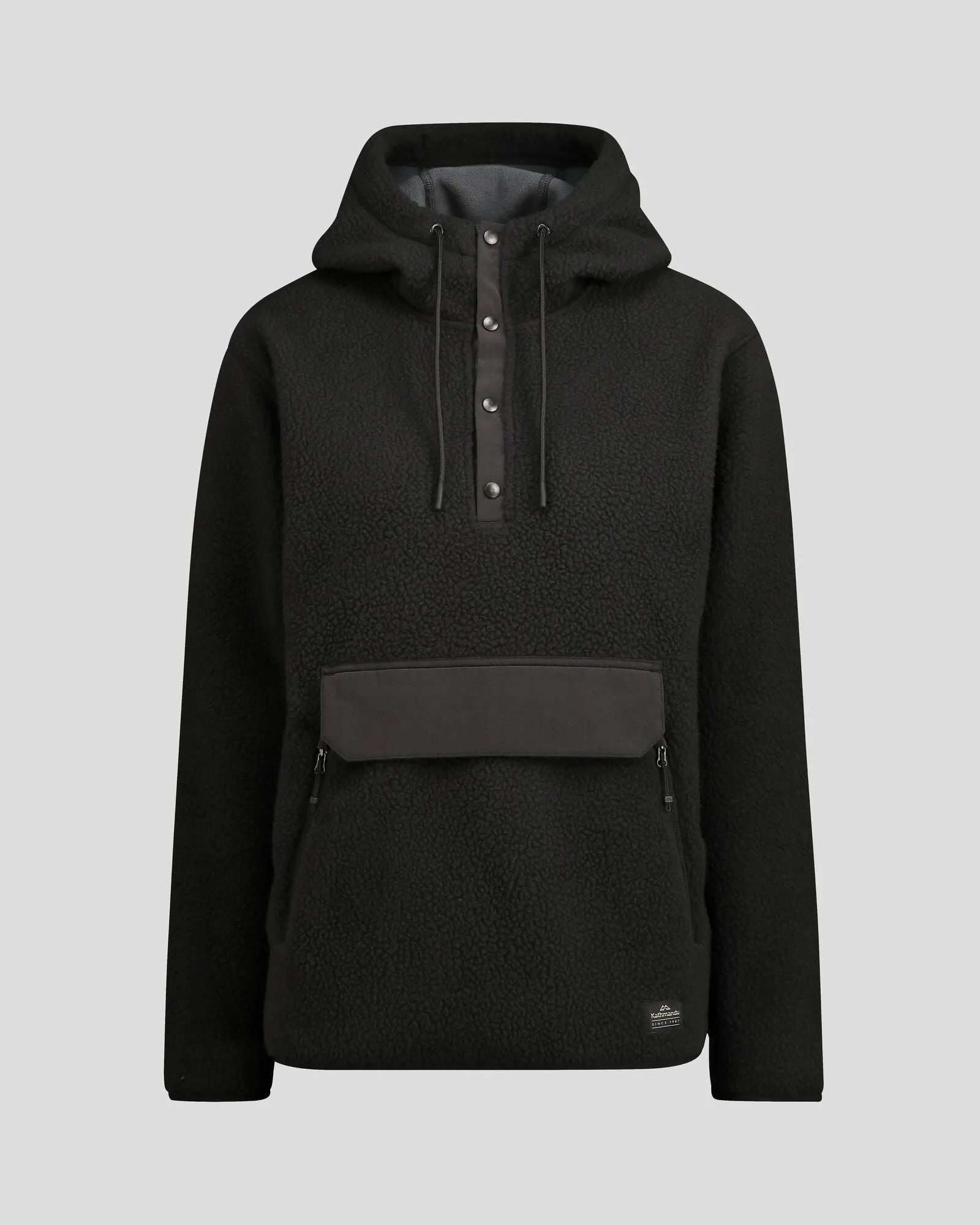 Women's Co-Z High Pile Hooded Pullover  - Black