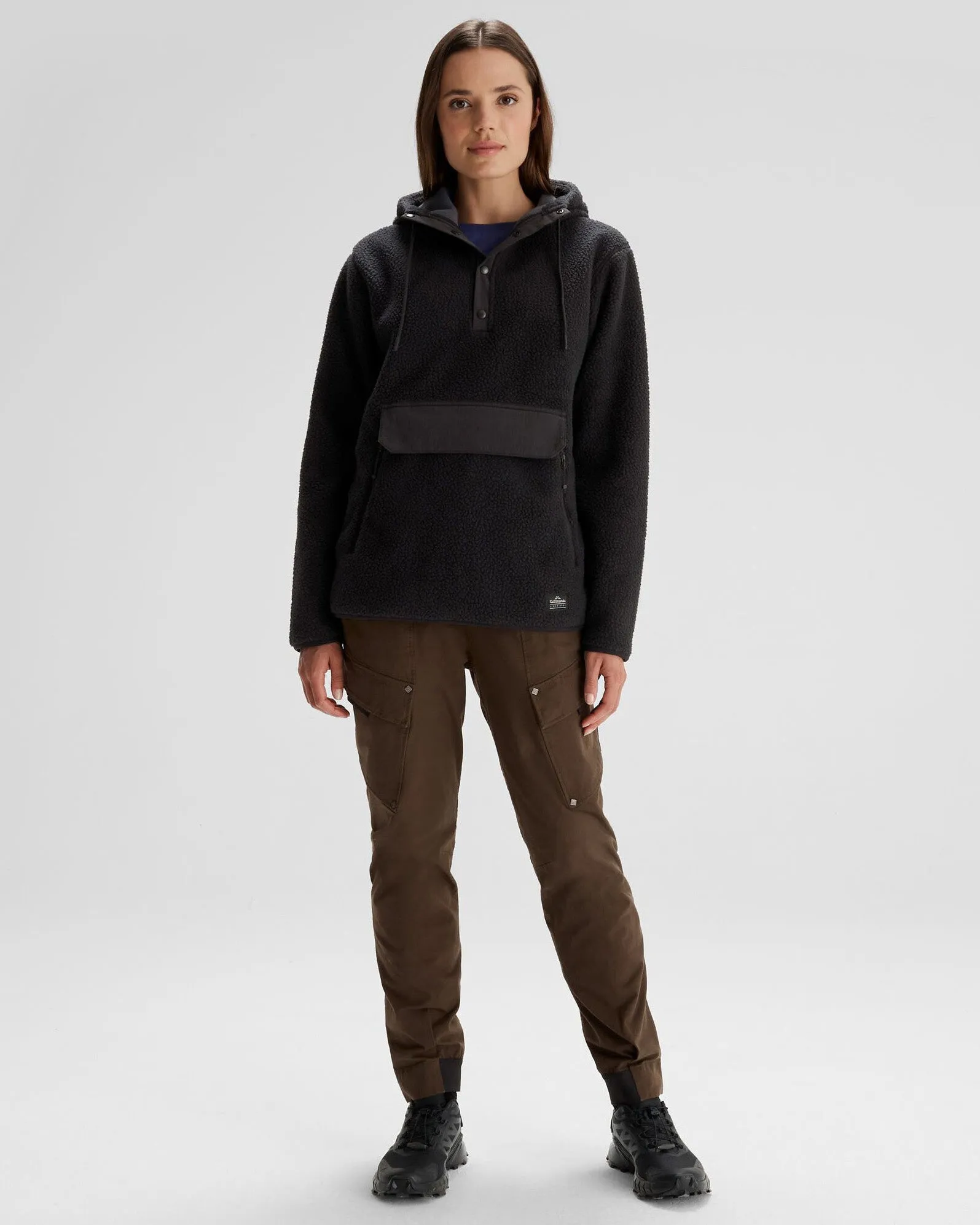 Women's Co-Z High Pile Hooded Pullover  - Black