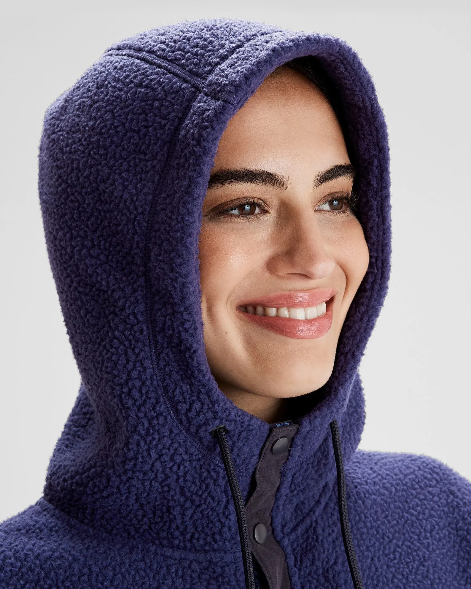 Women's Co-Z High Pile Hooded Pullover  - Dark Horizon