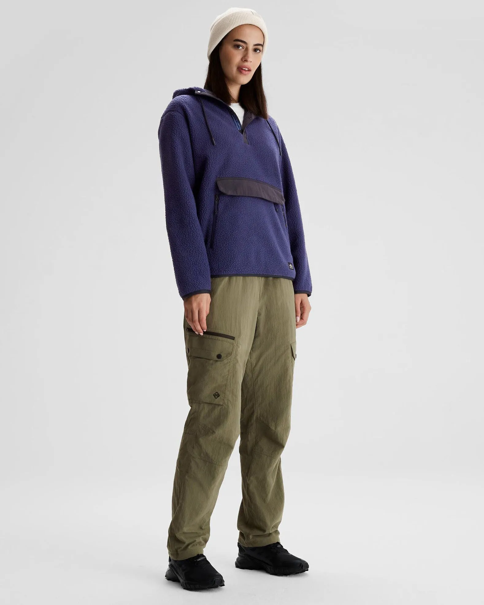 Women's Co-Z High Pile Hooded Pullover  - Dark Horizon