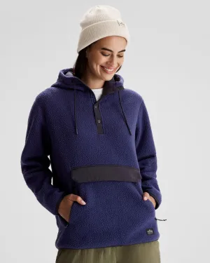 Women's Co-Z High Pile Hooded Pullover  - Dark Horizon
