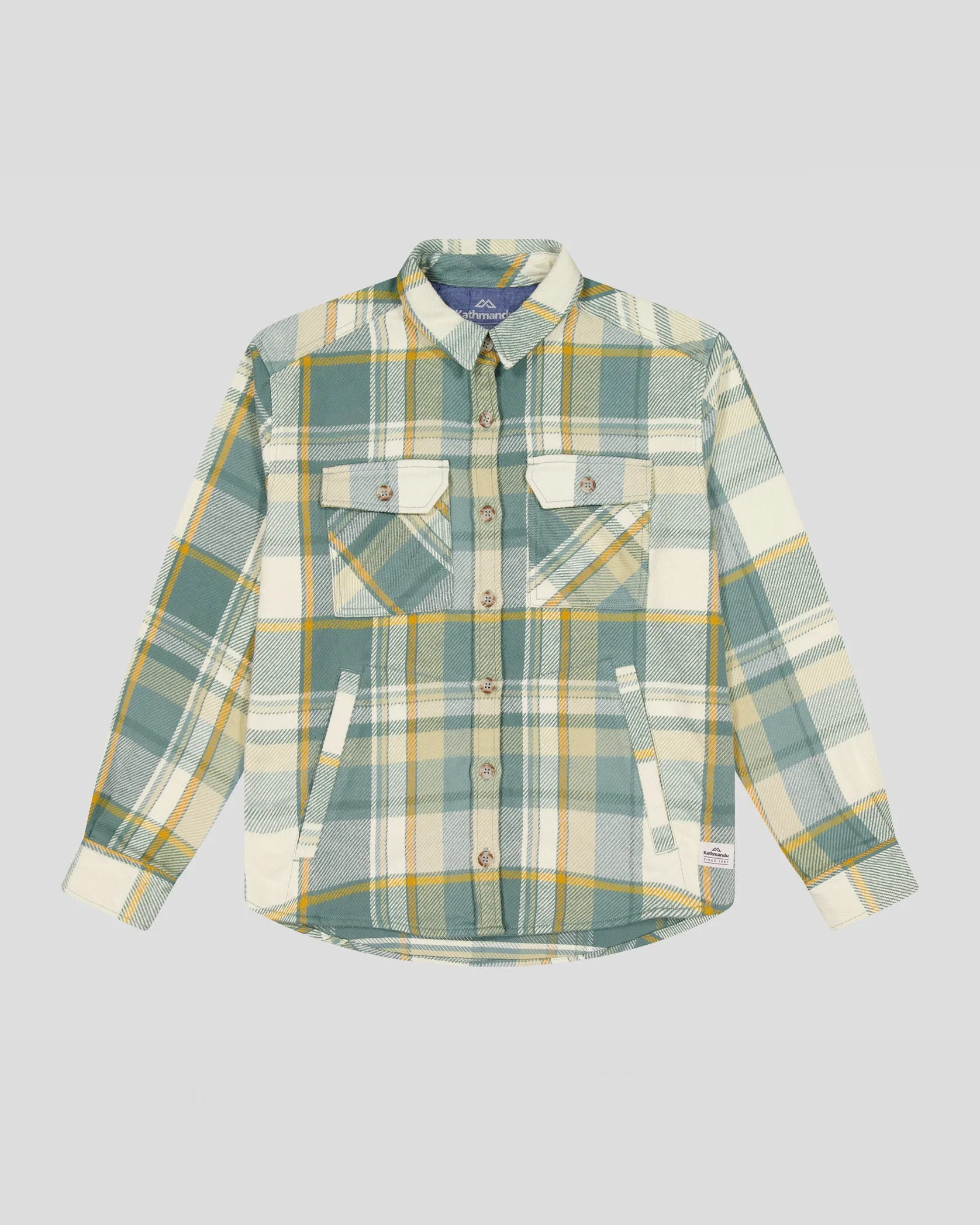 Women’s Huntly Long Sleeve Shirt - Cabin Plaid Light Forest