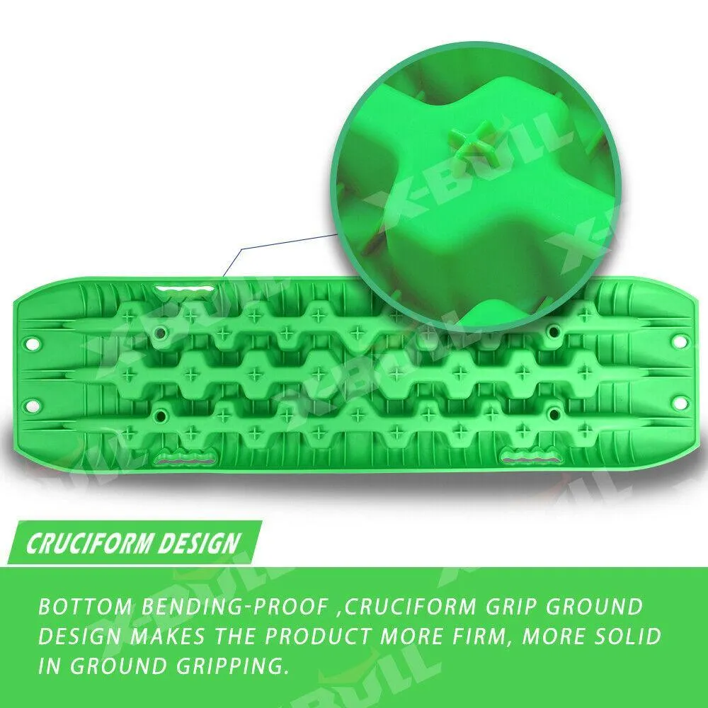 X-BULL Recovery tracks Sand tracks 2 Pairs Sand / Snow / Mud 10T 4WD Gen 3.0 - Green